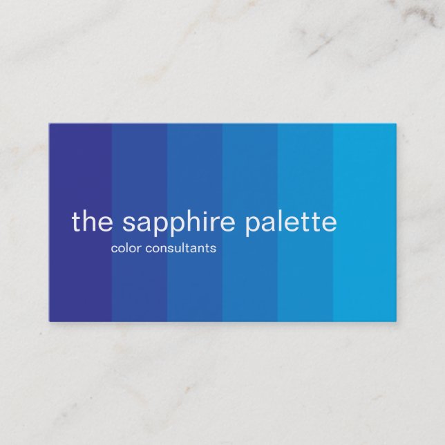 Sapphire Ombre Panels Business Card (Front)
