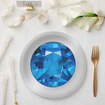 Sapphire Paper Plates by KRStuff at Zazzle