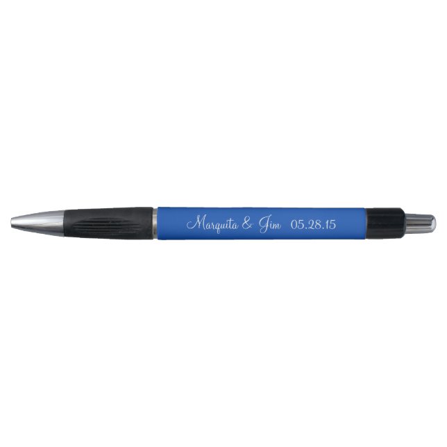 Sapphire Personalized Wedding Favors Pen (Front)