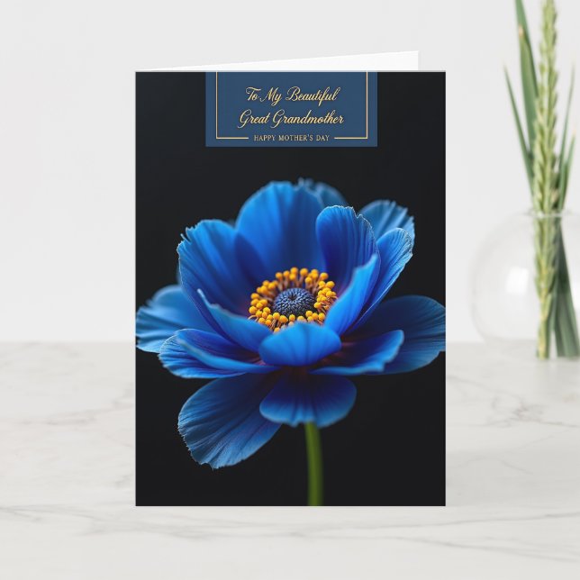 Sapphire Petal Mothers Day Card (Front)