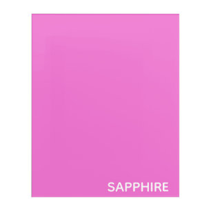 Sapphire pink color name acrylic print