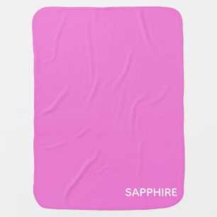 Sapphire pink color name baby blanket