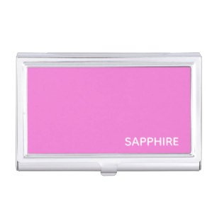 Sapphire pink color name business card case
