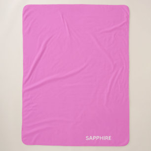 Sapphire pink color name sherpa blanket