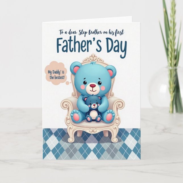 Sapphire Plush Fathers Day Card (Front)