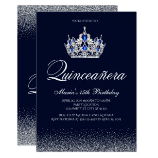 Sapphire Quinceanera Invitations