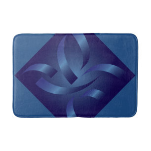 sapphire ribbons bathroom mat