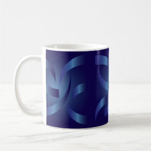 sapphire ribbons coffee mug