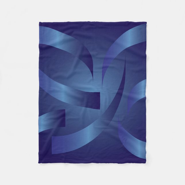 sapphire ribbons fleece blanket (Front)