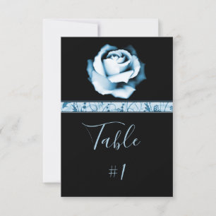 Sapphire Rose Reception Table Card