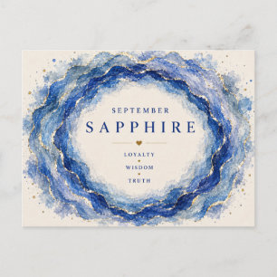 Sapphire September Birthstone Postcard