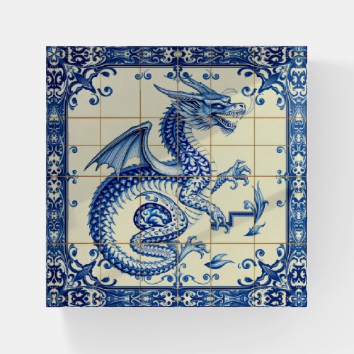sapphire serpent dragon paperweight