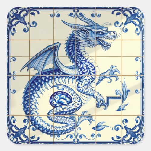 sapphire serpent dragon sticker