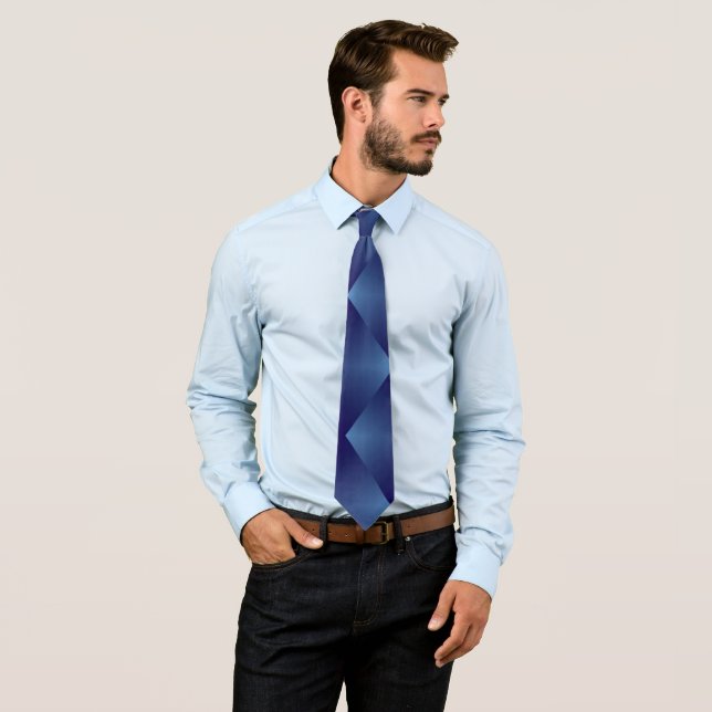 Sapphire shades neck tie (In Situ)