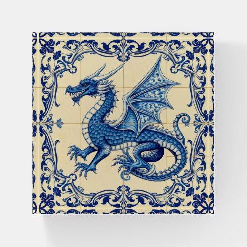 sapphire sky dragon paperweight