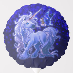 Sapphire Sparkle Blue Unicorn Balloon
