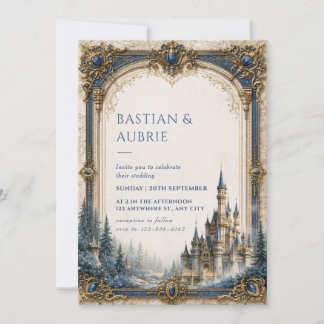 Sapphire Spire Castle Wedding Invitation