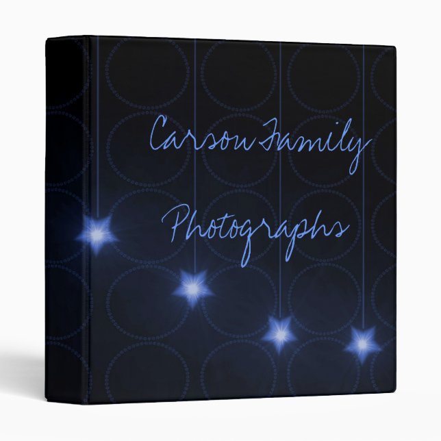 Sapphire Starlight Photo Album Binder (Front/Spine)