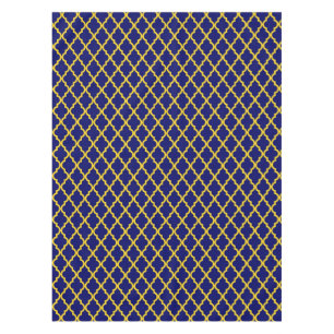 Sapphire Sun: Blue & Yellow Boho Moroccan Elegance Tablecloth
