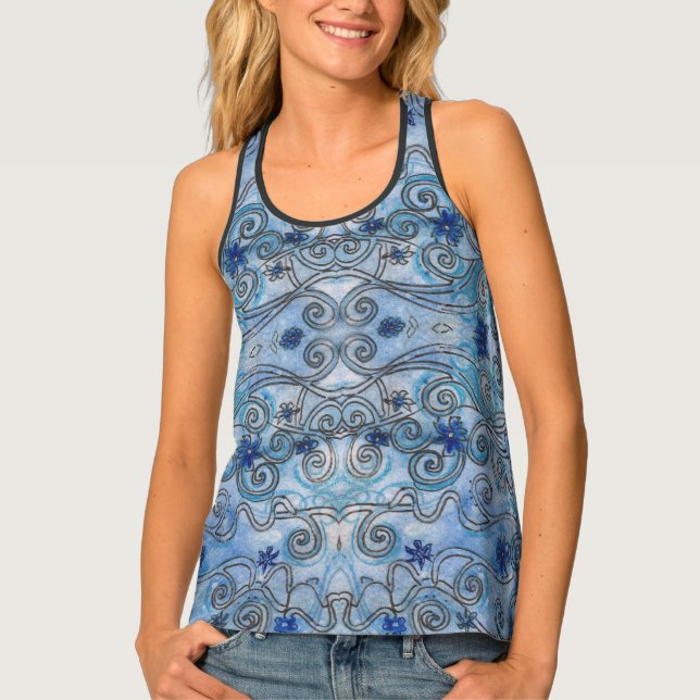 Sapphire Swirl Tank Top (Front)