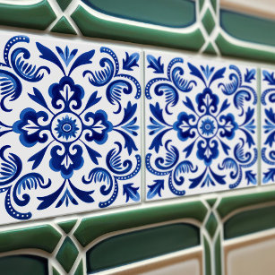 Sapphire Talavera Lisbon Patterned Ceramic Design Ceramic Tile
