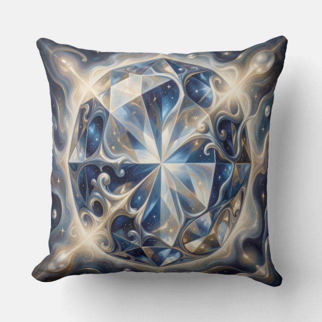 Sapphire – The Stone of Truth and Wisdom´3 Throw Pillow (Front)