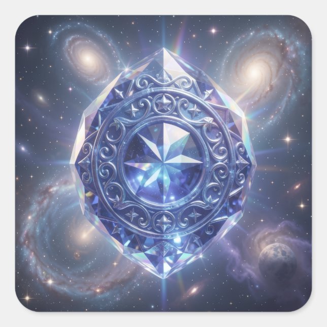 Sapphire – The Stone of Truth and Wisdom´4 Square Sticker (Front)