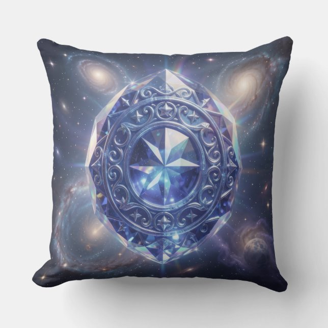 Sapphire – The Stone of Truth and Wisdom´4 Throw Pillow (Front)