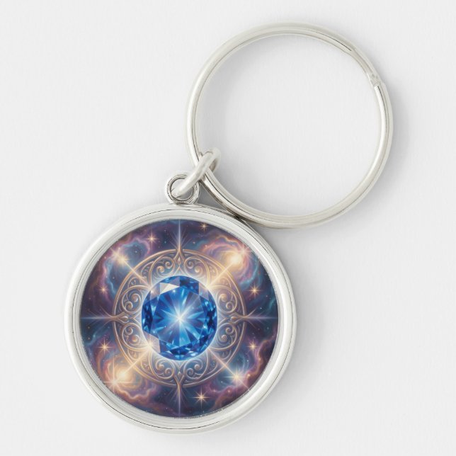 Sapphire – The Stone of Truth and Wisdom´6 Keychain (Front)