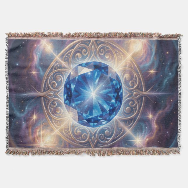 Sapphire – The Stone of Truth and Wisdom´6 Throw Blanket (Front)