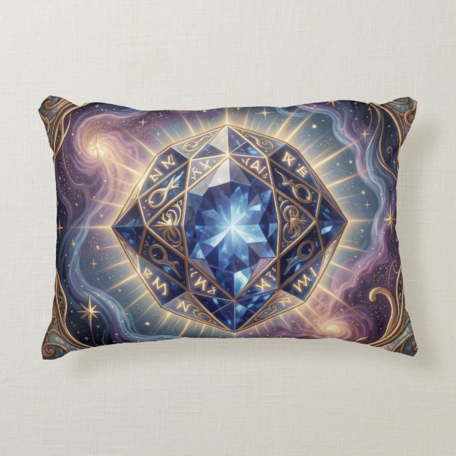 Sapphire – The Stone of Truth and Wisdom´7 Accent Pillow (Front)