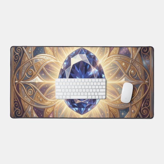 Sapphire – The Stone of Truth and Wisdom Desk Mat (Keyboard & Mouse)