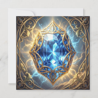 Sapphire - The Stone of Truth and Wisdom Holiday Card
