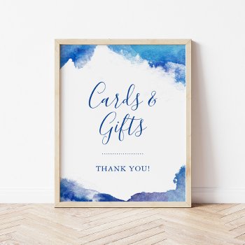 Sapphire Tide Wedding Cards And Gifts Sign by rileyandzoe at Zazzle