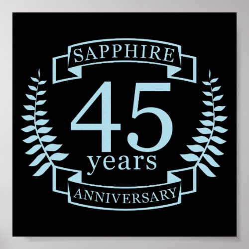 Sapphire Traditional 45th wedding anniversary Poster