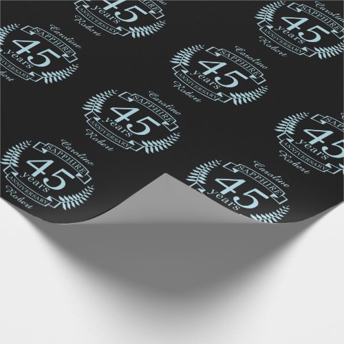 Sapphire Traditional 45th wedding anniversary Wrapping Paper