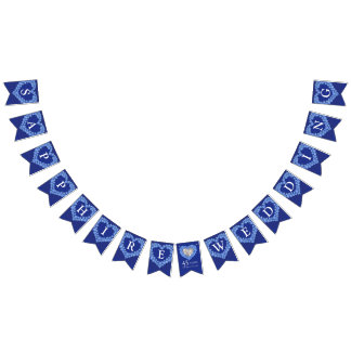 Sapphire wedding 45th anniversary custom photo bunting flags