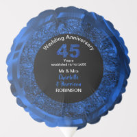 Sapphire Wedding Anniversary 45 Years Personalized