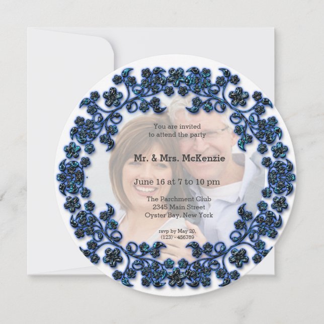 Sapphire Wedding Anniversary Invitation (Front)