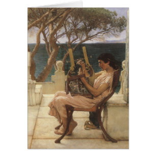 Sappho and Alcaeus by Sir Lawrence Alma Tadema Cards