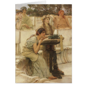 Sappho and Alcaeus by Sir Lawrence Alma Tadema Cards