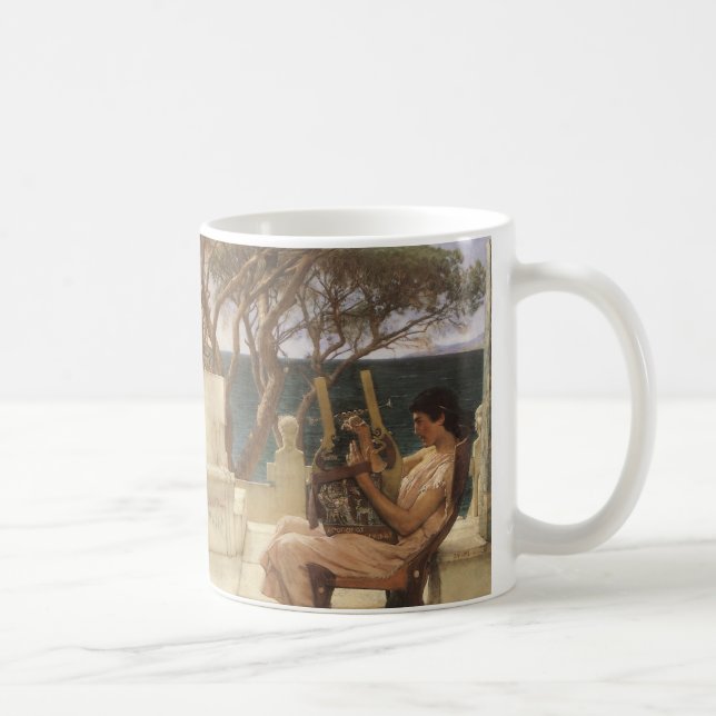 Sappho and Alcaeus by Sir Lawrence Alma Tadema Coffee Mug (Right)