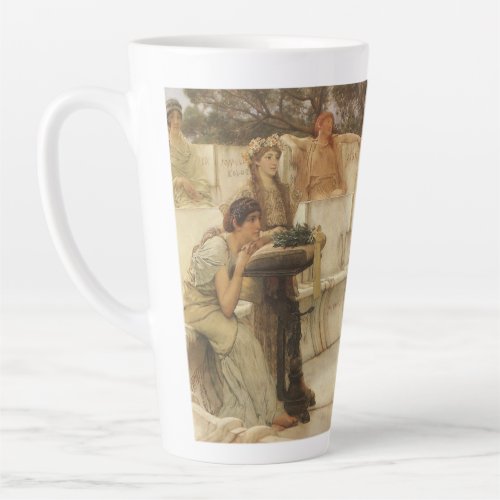 Sappho and Alcaeus by Sir Lawrence Alma Tadema Latte Mug