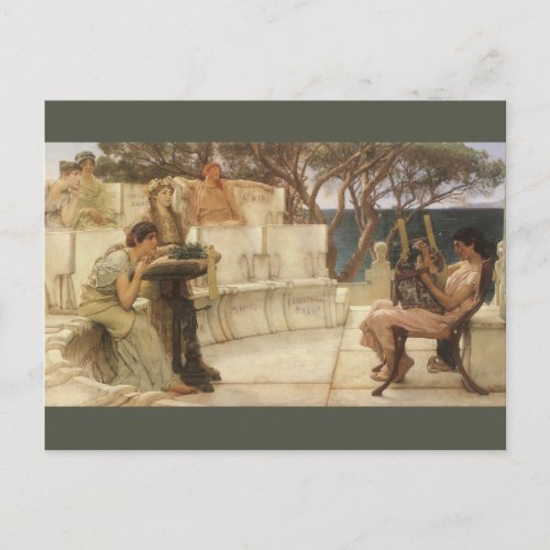 Sappho and Alcaeus by Sir Lawrence Alma Tadema Postcard