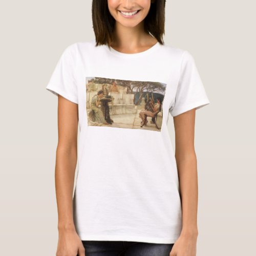 Sappho and Alcaeus by Sir Lawrence Alma Tadema T_Shirt