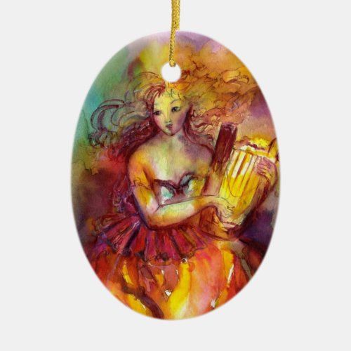 SAPPHO DANCE MUSIC AND POETRY CERAMIC ORNAMENT