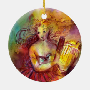 SAPPHO ,DANCE, MUSIC AND POETRY CERAMIC ORNAMENT