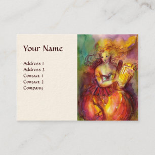 SAPPHO,DANCE MUSIC AND POETRY,cream Business Card