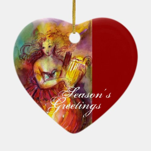 SAPPHO DANCE MUSIC AND POETRYHeart Ceramic Ornament