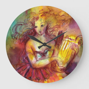 SAPPHO ,DANCE, MUSIC AND POETRY LARGE CLOCK